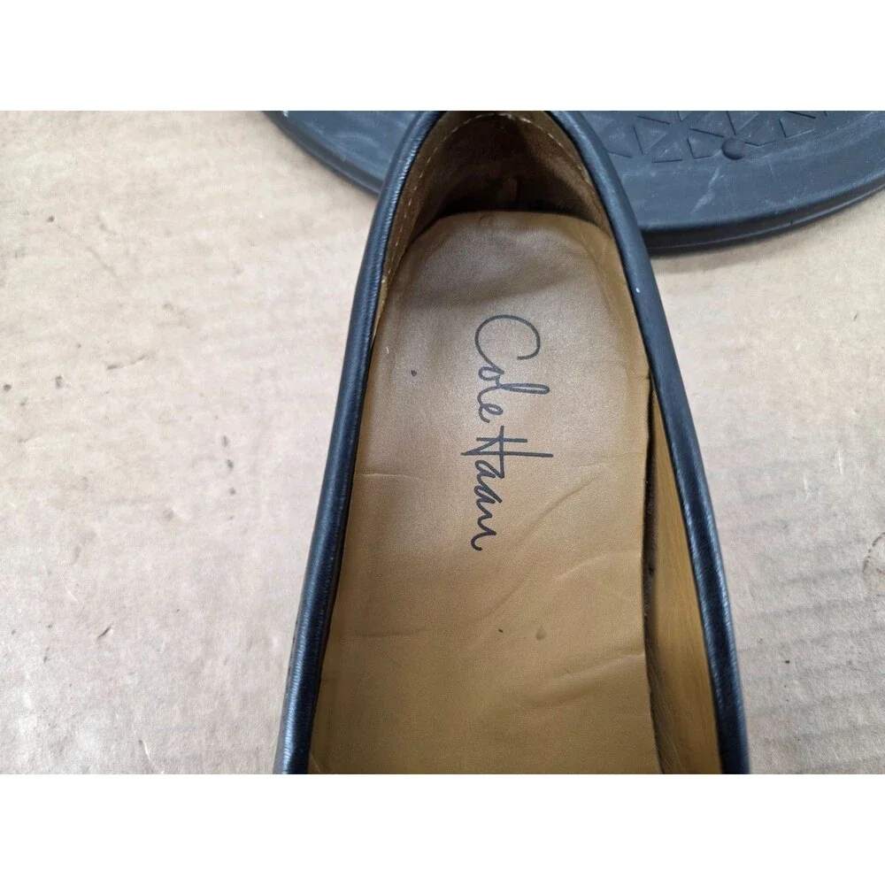 COLE HAAN Mens Casual Dress Shoes Soft Black Leather Horsebit Loafer Size 9 M